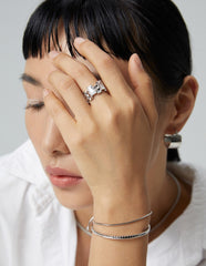 Unique Zircon Ring_Vintage Gold