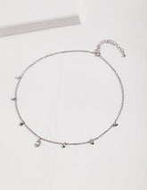 Stellar Moon Clavicle Necklace_Platinum