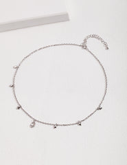 Stellar Moon Clavicle Necklace_Platinum