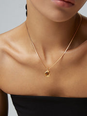 Black Agate Necklace_Platinum