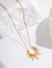 Sun Necklace_Platinum