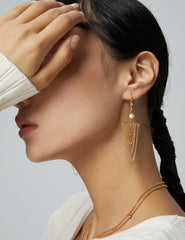 Star Tassel Earrings_Gold