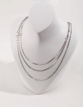 Three Layered Necklace_Platinum