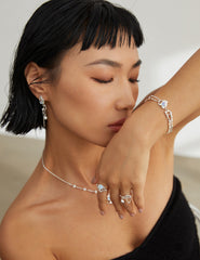 Sterling Silver Opal Pearl Bracelet