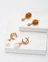 Tiger eye stone earrings