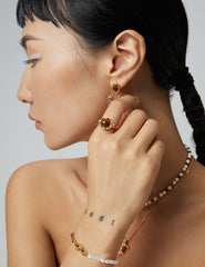 Sterling tiger eye stone ring