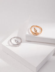 Sterling silver open cross ring