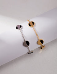 Sterling Silver Black Agate Bracelet_Silver