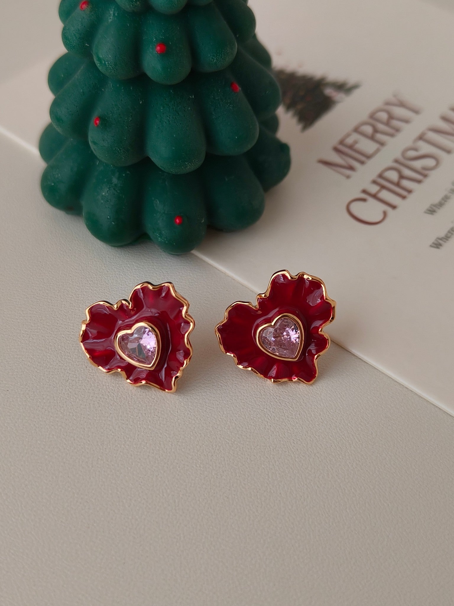 Red Heart Earrings